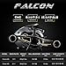 SeaKnight Falcon Baitcasting Fishing Reel,10+1 Shielded Bearings 17.6 Lb Carbon Fiber Drag,7.2:1,8.1:1 Gear Ratio High Speed Smooth Reels