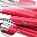 Qivange Makeup Brush Set, Vegan Bronzer Foundation Eyeshadow Kabuki Brushes for Flawless Look(10pcs, Rose Red with Silver)