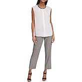 KARL LAGERFELD Paris Womens Textured Pleated Button-Down Top Ivory M