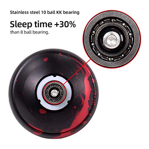 INONE Dragons Yoyo Unresponsive Yo-yos Aluminum Alloy Metal Yoyos (Flame)