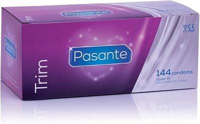 Pasante Trim Extra Small Condom 49mm Slim Fit 144 Pack S XS