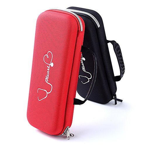 Esimen Carry Case for 3M Littmann Lightweight II S.E. 3M Littmann Classic III 5870 Classic III Stethoscope Travel Bag，Extra Room for Taylor Percussion Reflex Hammer and Reusable LED Penlight (Red) - Thumbnail 5