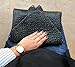 b.m.c BMC Fashion Forward Dinosaur Eggshell Faux Leather Envelope Style Studded Square Circle Fashion Clutch
