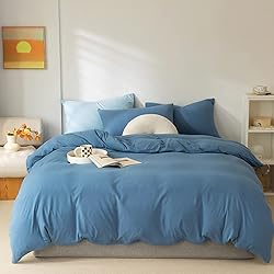 CLOTHKNOW Full Comforter Set Grayish Blue 3Pcs
