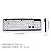 HDE Large Print Keyboard Wired Large Letter Key Keyboard USB Keyboards for Visually Impaired