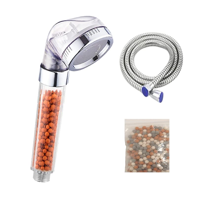 MAWANS Shower Head, High Turbo Pressure, Ionic Shower Head, Water Filter Shower Head for Hard Water, Water Saving, Eco Friendly, 3 Modes Spray Function, Reduces Dry Skin and Hair