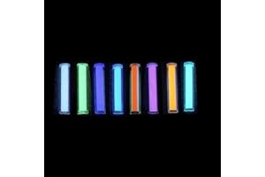 ASRMOLLY 8pcs Glass Luminous Tube, 1.5 * 6mm Luminous Vial Glow rods Made of Rare Earth Materials, EDC Players, for DIY Various EDC Accessories and Decoration.