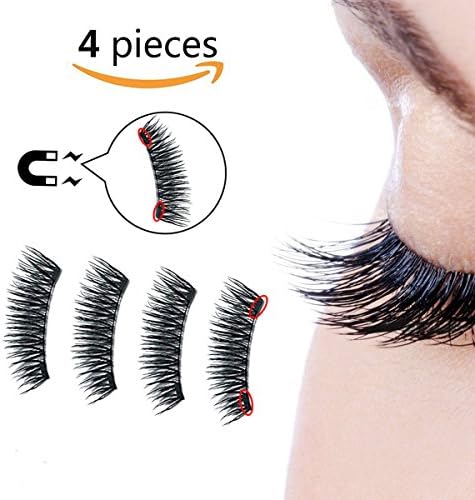 Magnetic False Eyelashes Reusable Magnet Fake Eyelashes For Women Makeup Natural Look No Glue (014-4pcs)