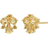 14K Yellow Gold Citrine Bony Levy Color Stud Earrings