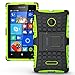 Microsoft Nokia Lumia 435 Case - Tough Rugged Dual Layer Protective Case with Kickstand for Microsoft Nokia Lumia 435 - Green