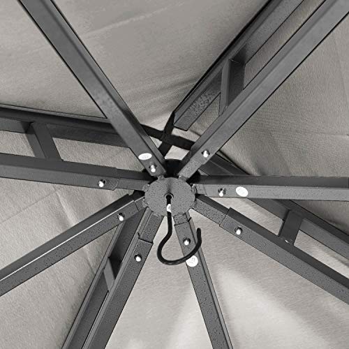 ABCCANOPY 2,5x2,5m Patio Pavillon für Patios Doppeldachweichdach Garten Hinterhof-Pavillon für Schatten und Regen… – Bild 3