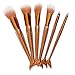 Coshine 10pcs Rose Gold Unique Mermaid Makeup Brush Set Cosmetic Tools Kits (6pcs mermaid brushes)