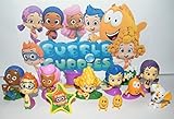 Nickelodeon Bubble Guppies Toy Figure Set of 13 with Bubble Puppy, Goby, Deema, Gil, Oona, Underwater Scenery, Baby Guppies Etc and Special ToyRing!