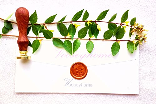 Vooseyhome the Halloween Pumpkin Skeleton Wax Seal Stamp with Rosewood Handle - Ideal for Decorating Gift Packing, Envelopes, Parcels, Invitations, Signature and Everything You Can Think and You Like!