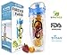 Live Infinitely 32 oz. Infuser Water Bottles - Featuring a Full Length Infusion Rod, Flip Top Lid, Dual Hand Grips & Recipe Ebook Gift (Blue, 32 oz)