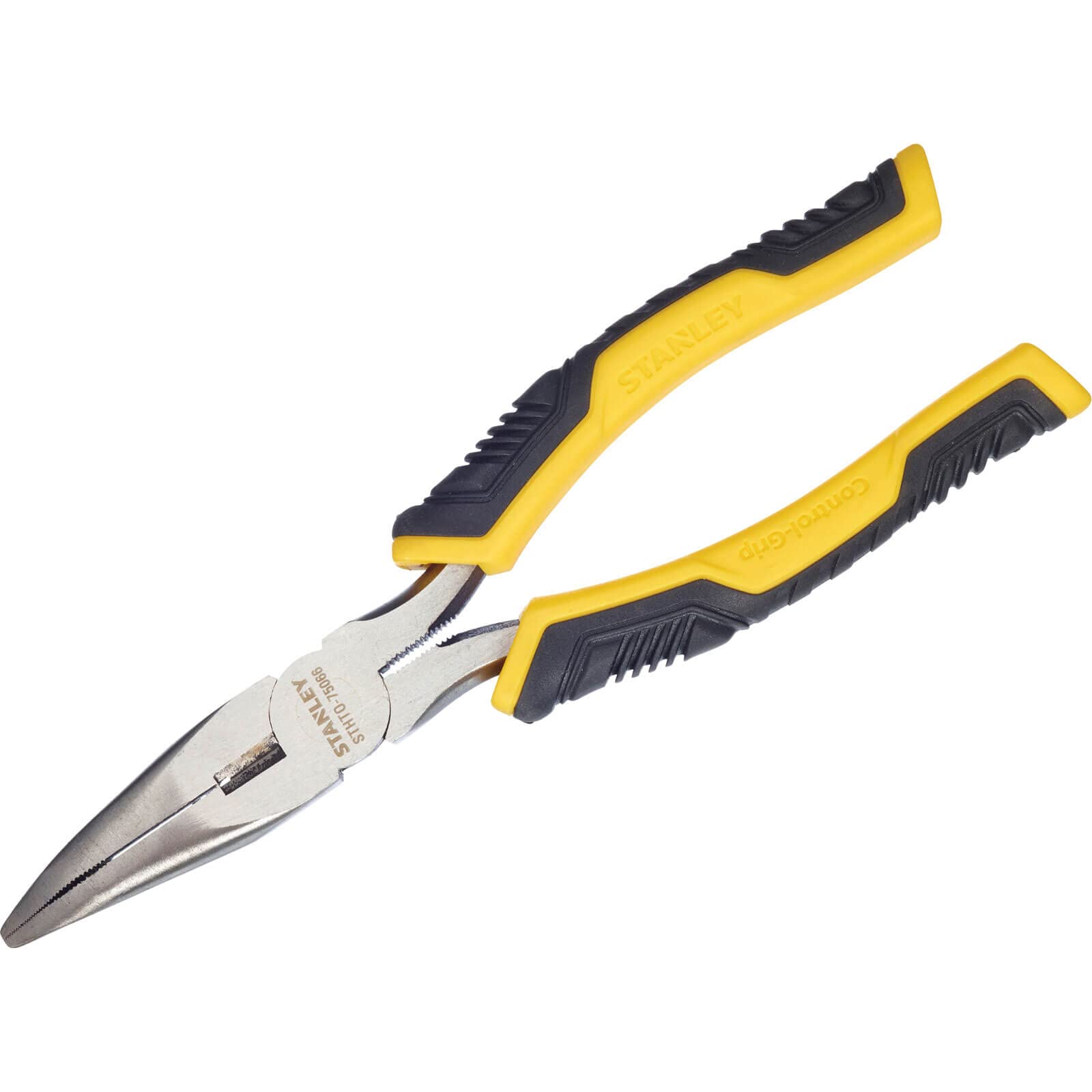 STANLEY STHT0-75065 150 mm Bent Nose Control Grip Pliers - Yellow