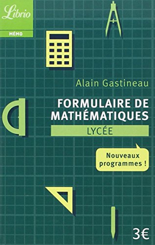 Formulaire de mathématiques lycée