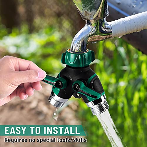 Hose Splitter, Garden Hose Splitter, Double Y Shut Off Valve for