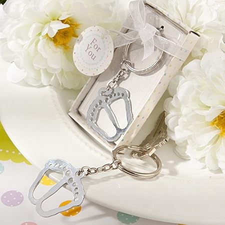 Little Feet Keychain Baby Shower Favors 144 Amazon Co Uk Kitchen