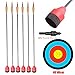 PG1ARCHERY Carbon LARP Arrows Foam Tips Broadhead Feather Fletched with Replaceable Screw-in Field Points and Arrow Target for Archery Practice CS Game