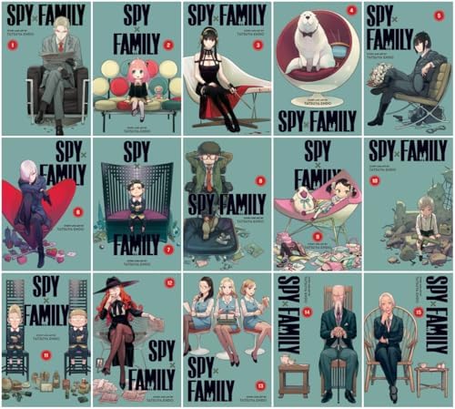 スパイファミリー　英語版　漫画2巻から11巻のセット Spy x Family Series Vol. 1-15. Set of 15 Books by Tatsuya Endo