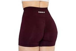 AUROLA Intensify Workout Shorts for Women Seamless Scrunch Short Gym Yoga Running Sport Active Shorts