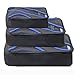 Mooxury 3 Set Packing Cubes Travel Luggage Organizers Mesh Bags with Laundry Bag - Black