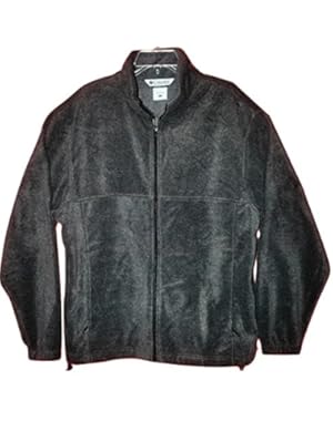 Men's Zippered Fleece Jacket Charcoal Gray Large