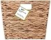 Honey-Can-Do STO-02884 Tall Square Water Hyacinth Basket Bin, Large, 15 L x 15 W x 12 H,Natural