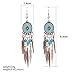 Ginasy Bohemia Spiral Drop Earrings Teardrop Imitation Turquoise Plated Alloy Dangle Earrings (Leaf 1)