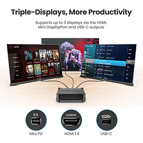 MINIX NEO N42C-4, Intel Pentium Mini PC with Windows 10 Pro (64-bit) [4GB/32GB/Upgradeable/Dual-Band Wi-Fi/Gigabit Ethernet/4K @ 60Hz/Triple Display/USB-C]. Sold Directly by MINIX Technology Limited. - Thumbnail 4