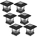 Westinghouse Solar 20 Lumens 4x4 Post Light for Wood Posts (Black, 6 Pack