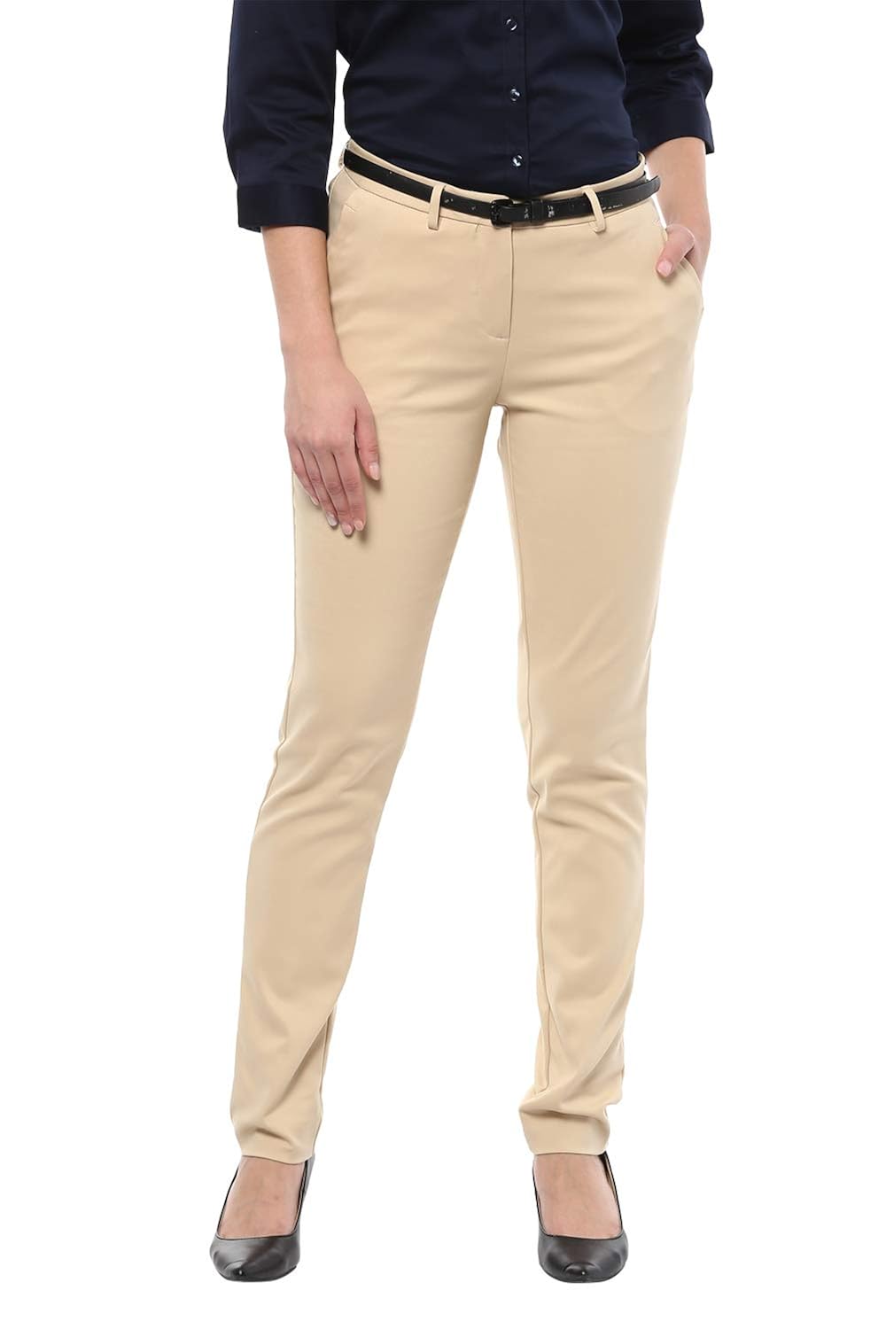 women's relaxed fit khaki pants