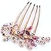 Womdee(TM) Retro Vintage Fashion Antique Bronze Colorfull Rhinestone Elegant Peacock Tuck Comb Hair Clip-Purple With Womdee Accessory