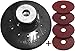 5 Inch Backing Pad With 5/8 Inch TPI - 11 Thread Lock Nut And 4 Grinding Resin Fiber Discs with Multi Grits