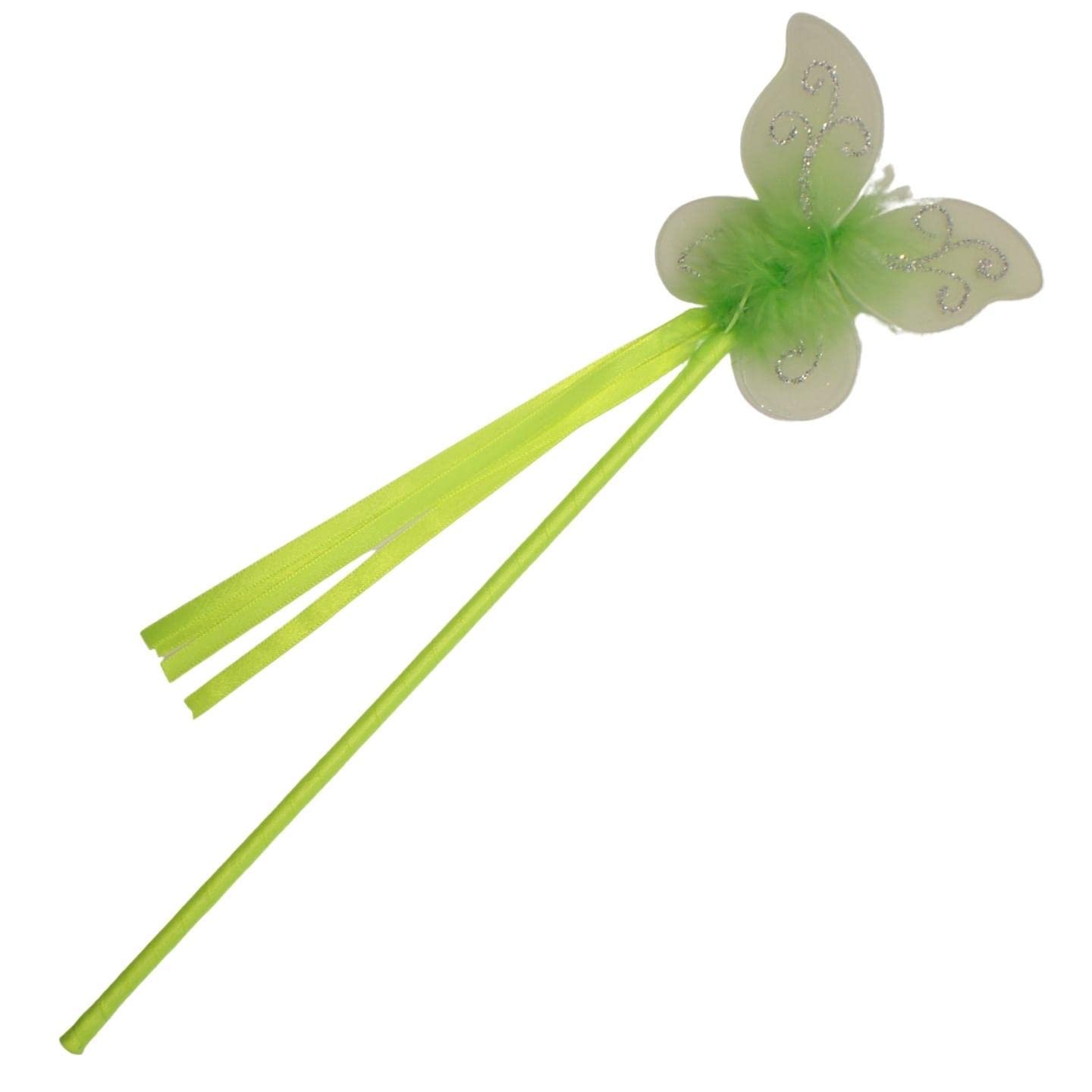 Topkids Accessories Fairy Wand for Dress Up Costume, Kids Princess Queen Dressing Up Wands, Fancy Dress Play Wand, Green Butterfly