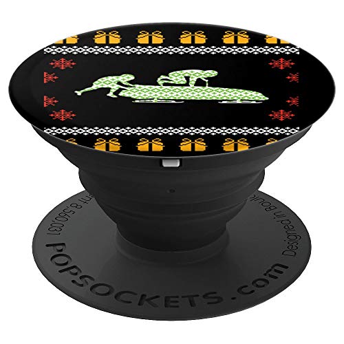 Christmas Ugly Sweater Bobsled Bobsleigh - PopSockets Grip and Stand for Phones and Tablets