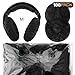 Geekria 100 Pairs Disposable Headphone Covers for Over-Ear and MRI Headsets, Stretchable Sanitary Ear Pads, Hygienic Earcup Cushion Protectors (M, Black)