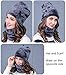 Yvechus 3 in 1 Winter Beanie Hat Scarf and Gloves Set Warm Knit Hat Thick Fleece Lined for Women (In Vogue Wine Red)