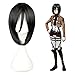 Cosplay Wig Half Color Long Hair (black)