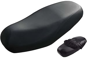 YOUNICE Universal Motorcycle Seat Cover PU Leather Waterproof Breathable 3D Mesh Cushion Cover Protector Rainproof Motorbike Seat Pad Cover for Outdoor (Leather, XL(86 * 53CM/33.9 * 20.87IN))