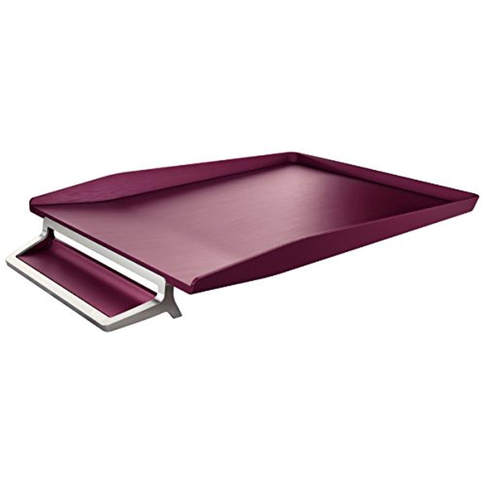 Leitz A4 Letter Tray with Silver Metal Frame, Garnet Red, Style Range, 52560028