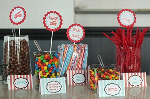 Amazon Com 8 Circles With Sticks Centerpiece Food Labels