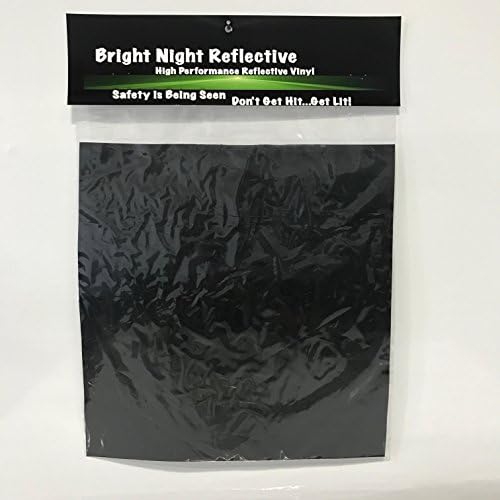 Black Reflective decal kit (Black 2pc 6"x10"reflects white) great for your motorcycle, helmet, bike, bicycle, truck, craft, black out,
