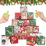 ONESING 24 Pcs DIY Christmas Advent Calendar Boxes