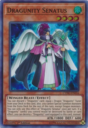 Yu-Gi-Oh! - Dragunity Senatus - CYHO-EN016 - Super Rare - 1st Edition - Cybernetic Horizon