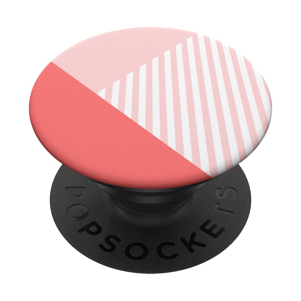 Abstract Geometric Modern Color Blocks Stripes Pink Minimal PopSockets Swappable PopGrip