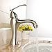 Yodel Single Handle Waterfall Bathroom Vanity Sink Faucet (Brushed small)