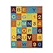 Ottomanson Children's Garden Collection Educational Alphabet, Puzzle Piece Design, 5'0