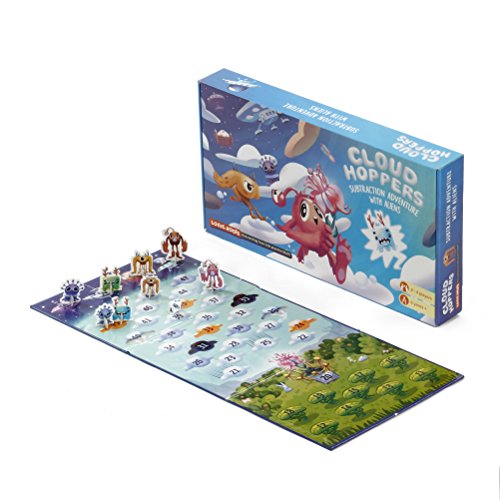 Logic Roots Cloud Hoppers Addition and Subtraction Board Game For Kids Stem Toy Math Resource